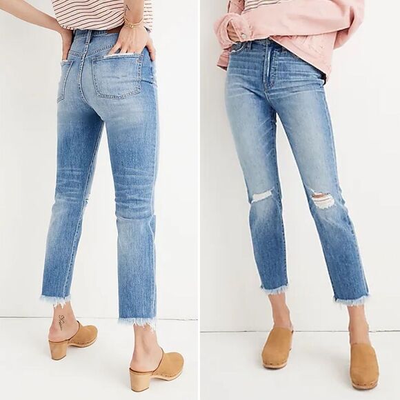 Madewell The Perfect Vintage Cropped Jean in Parnell Medium Wash Women’s Size 27 - Picture 16 of 16